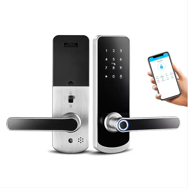 Wifi Smart Door Lock - Fingerprint | Keypad | Card | Tuya / TTLock App | Wifi build in | 5-Way Unlock | Anti-Tamper Alarm - FM230N
