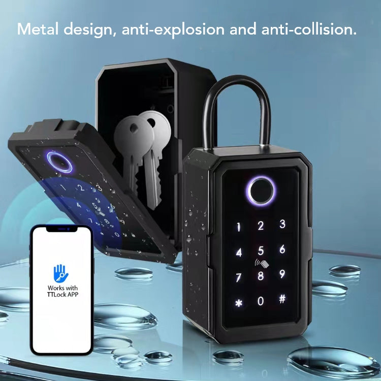 Waterproof Smart Key Box, - Fingerprint, Passcode, Card, App - SLB10