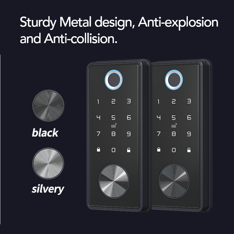 Smart Keyless Door Lock – Fingerprint, Code, Card & App Control | Secure & Durable - SL15