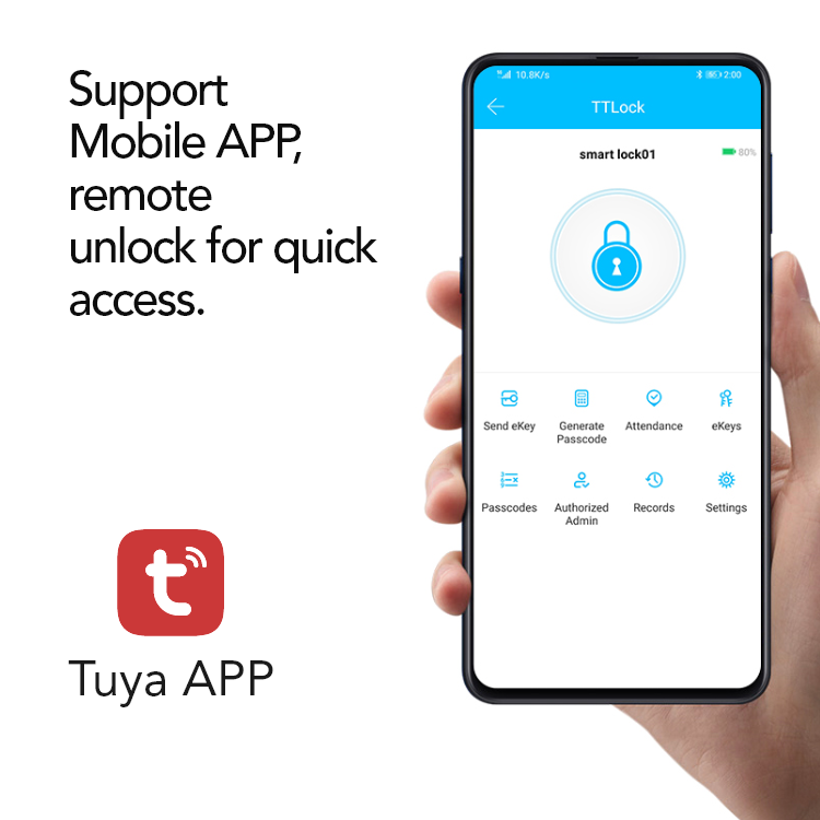 Smart Keyless Door Lock – Fingerprint, Code, Card & App Control | Secure & Durable - SL15