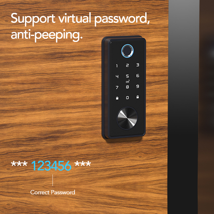 Smart Keyless Door Lock – Fingerprint, Code, Card & App Control | Secure & Durable - SL15