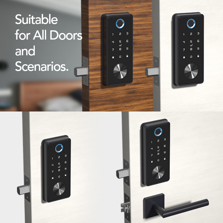 Smart Keyless Door Lock – Fingerprint, Code, Card & App Control | Secure & Durable - SL15