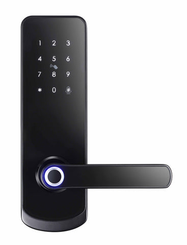 Smart Door Lock with Fingerprint, Keypad, Card & App | 5-Way Unlock | Tuya APP | Anti-Tamper Alarm - SL4
