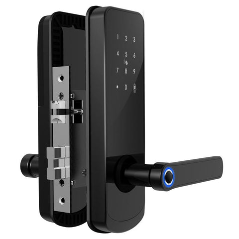 Smart Door Lock with Fingerprint, Keypad, Card & App | 5-Way Unlock | Tuya APP | Anti-Tamper Alarm - SL4
