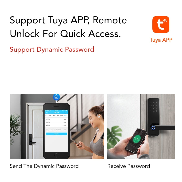 Smart Door Lock with Fingerprint, Keypad, Card & App | 5-Way Unlock | Tuya APP | Anti-Tamper Alarm - SL4