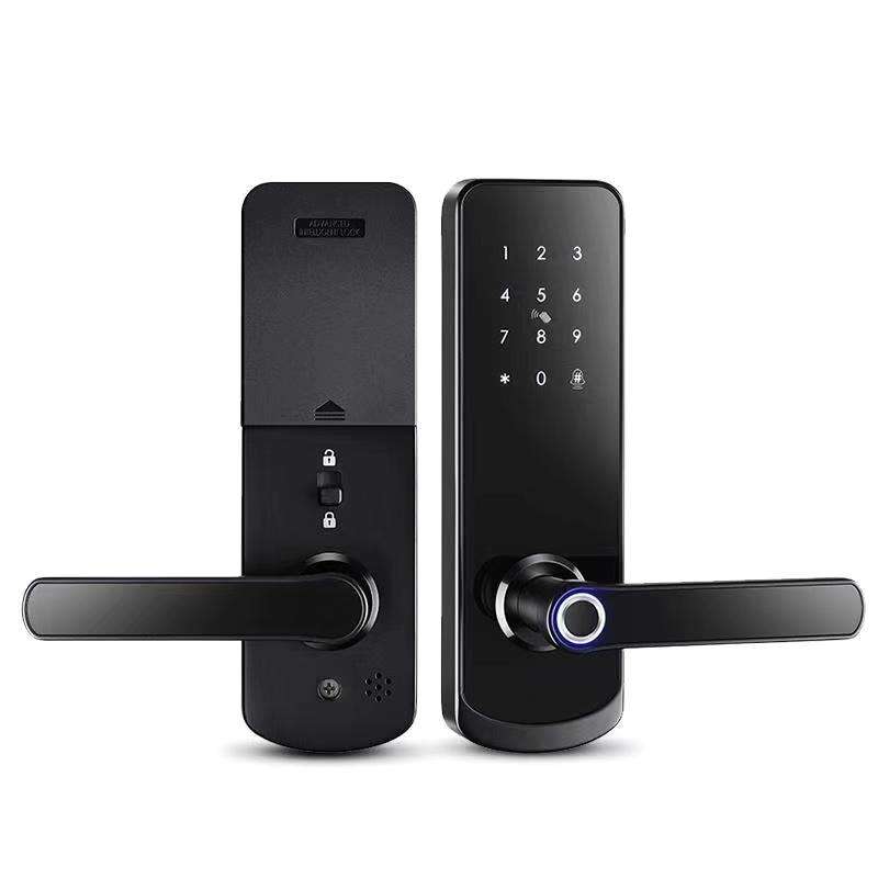 Smart Door Lock with Fingerprint, Keypad, Card & App | 5-Way Unlock | Tuya APP | Anti-Tamper Alarm - SL4