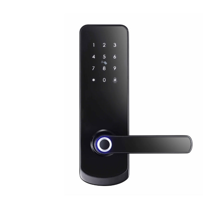 Smart Door Lock with Fingerprint, Keypad, Card & App | 5-Way Unlock | Tuya APP | Anti-Tamper Alarm - SL4