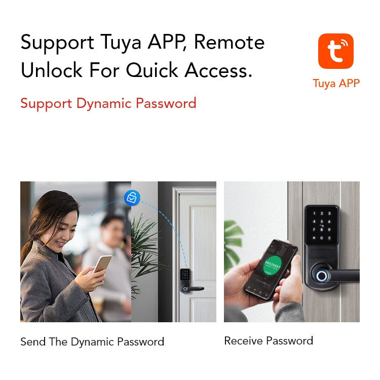 Smart Fingerprint Door Lock – 5-in-1 Keyless Entry | Tuya App, Card, Passcode & Mechanical Key - SL6