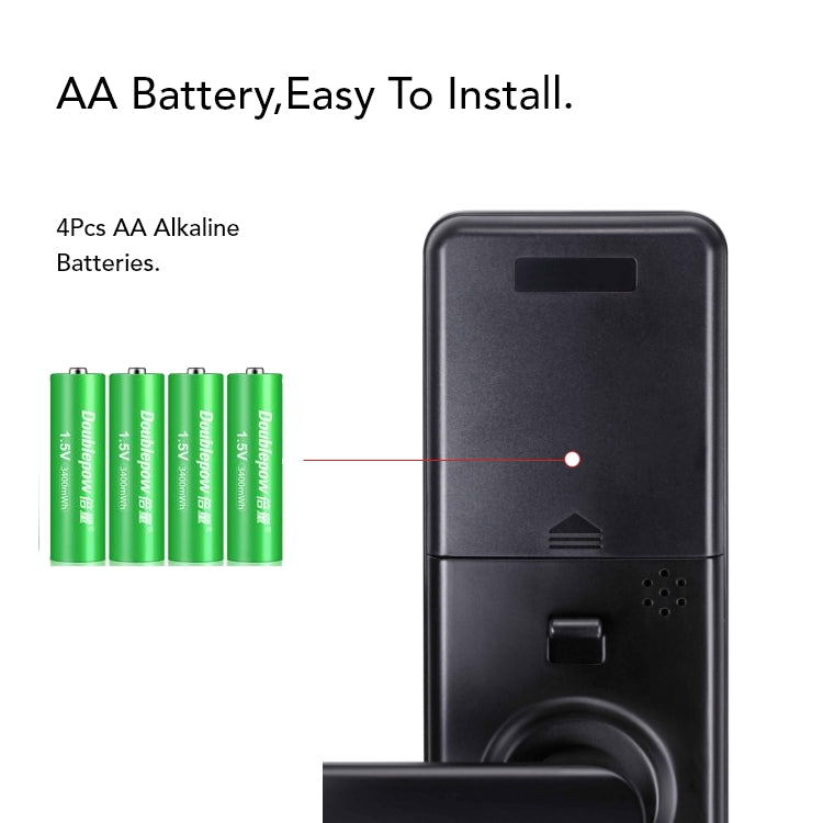 Smart Fingerprint Door Lock – 5-in-1 Keyless Entry | Tuya App, Card, Passcode & Mechanical Key - SL6