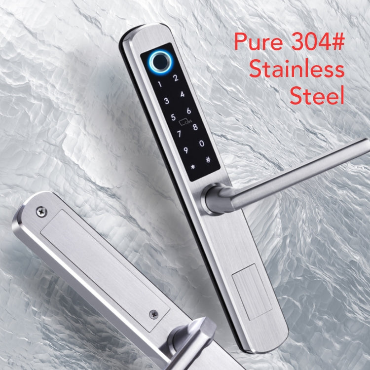 Smart Fingerprint Door Lock – 5-in-1 Unlock, Tuya App, 300 Users, Stainless Steel - SL7