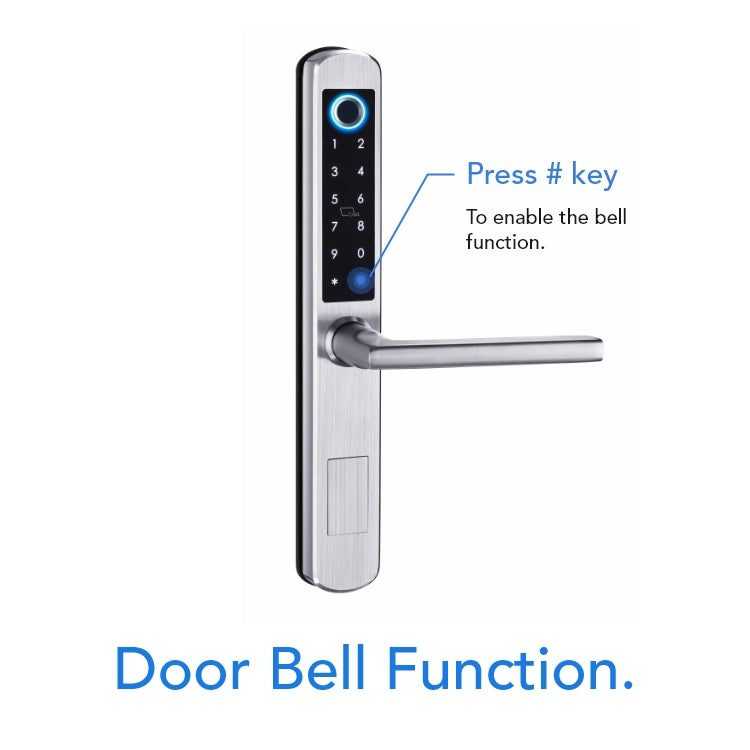 Smart Fingerprint Door Lock – 5-in-1 Unlock, Tuya App, 300 Users, Stainless Steel - SL7