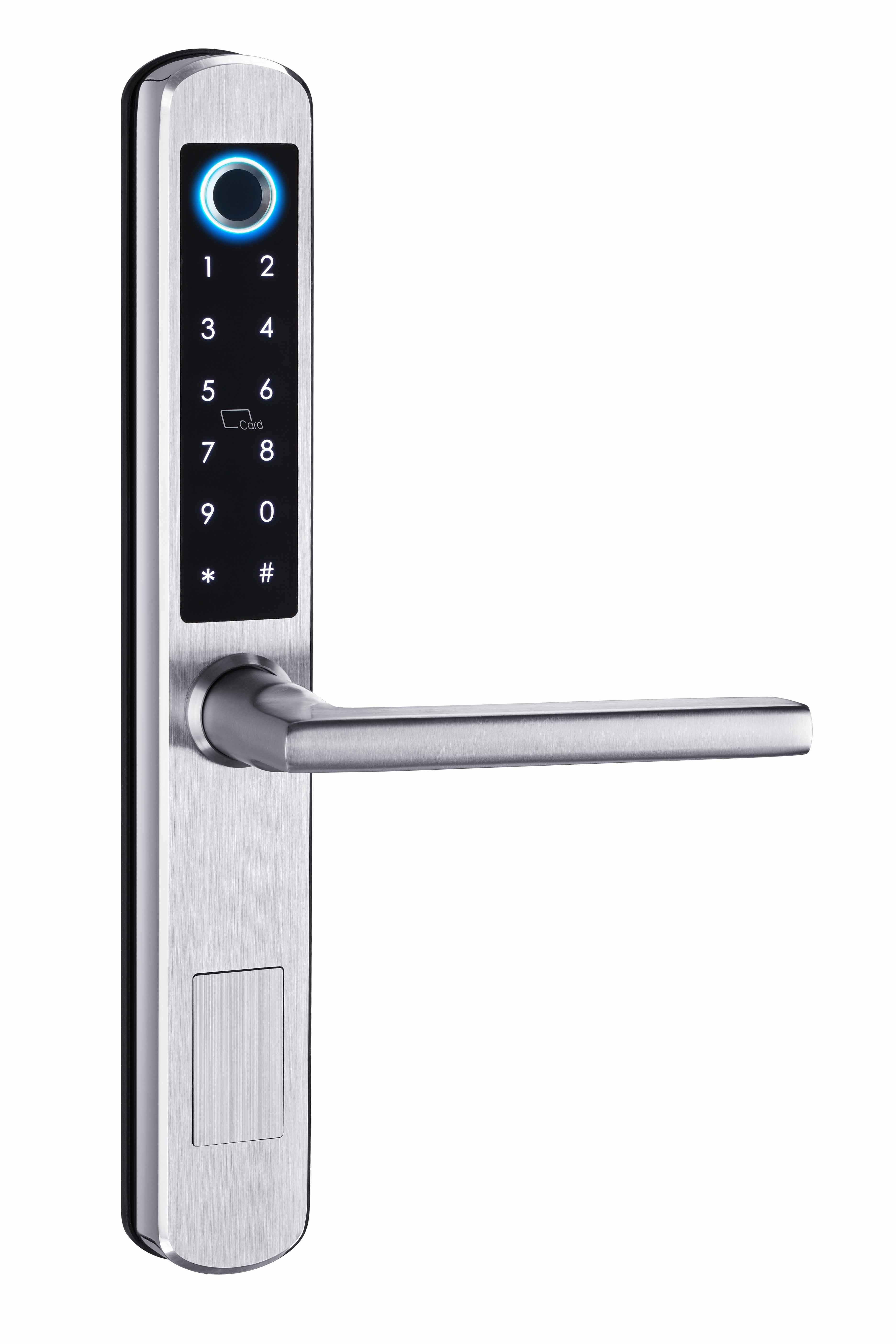 Smart Fingerprint Door Lock – 5-in-1 Unlock, Tuya App, 300 Users, Stainless Steel - SL7