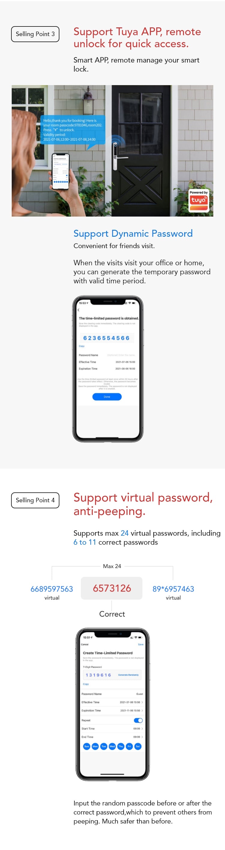 Smart Fingerprint Door Lock – 5-in-1 Unlock, Tuya App, 300 Users, Stainless Steel - SL7