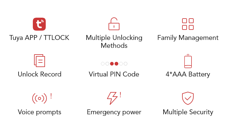 Smart Door Lock with Fingerprint, Keypad, Card & App Control – SL8