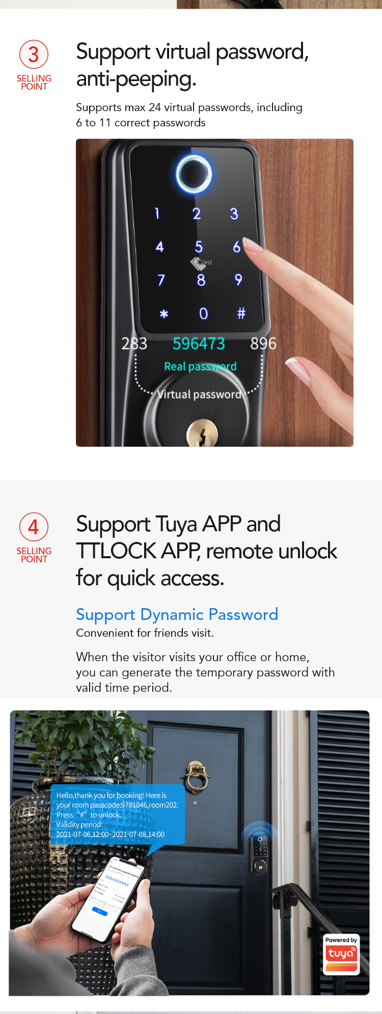 Smart Door Lock with Fingerprint, Keypad, Card & App Control – SL8