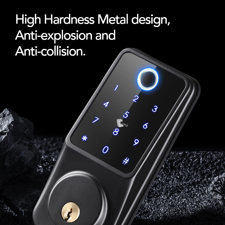 Smart Door Lock with Fingerprint, Keypad, Card & App Control – SL8