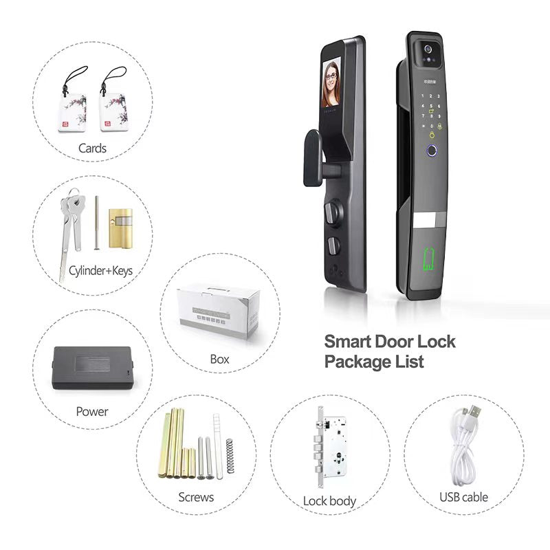 TTLock face recognition lock with camera and screen TA-CM05 – view 12