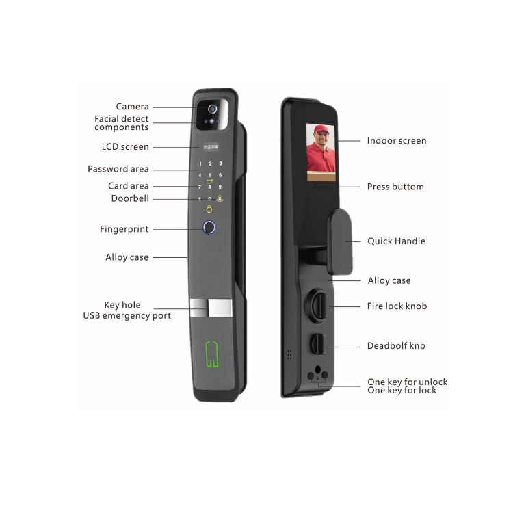 TTLock face recognition lock with camera and screen TA-CM05 – view 8
