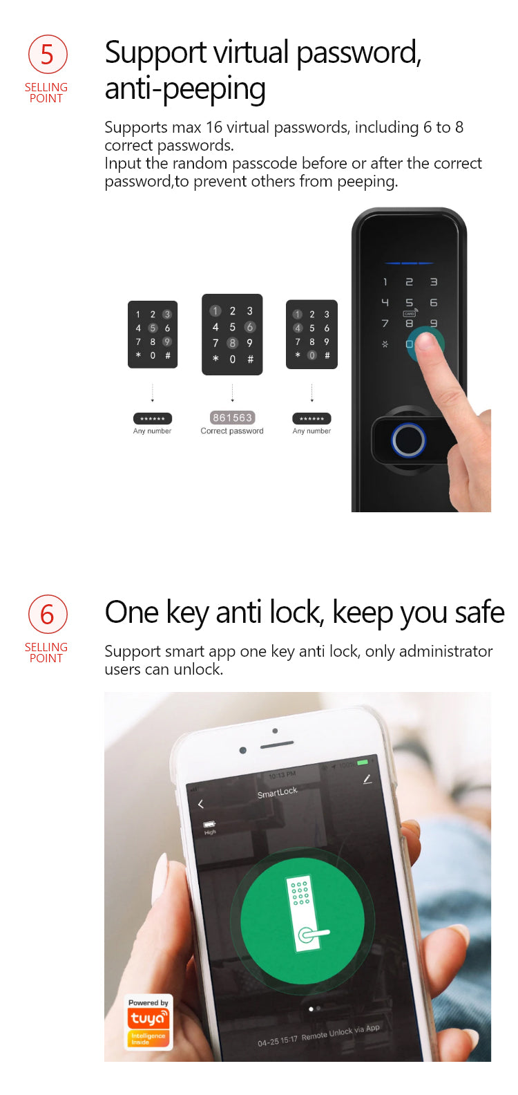 TTLock face recognition smart lock with camera TA-CM08 – view 13