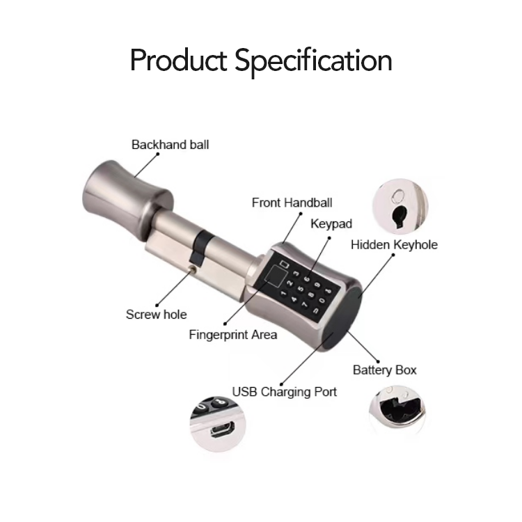 TTLock fingerprint smart cylinder lock TA-CY18 – view 6