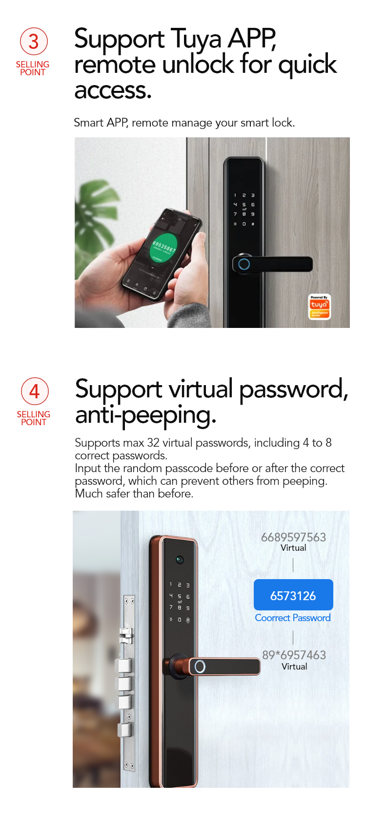 TTLock smart door lock with camera and screen TA-CM03 – view 12