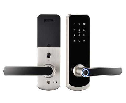 Smart Door Lock - Fingerprint | Keypad | Card | Tuya/TTLock | Mechanical Key | Anti-Tamper Alarm - SL4