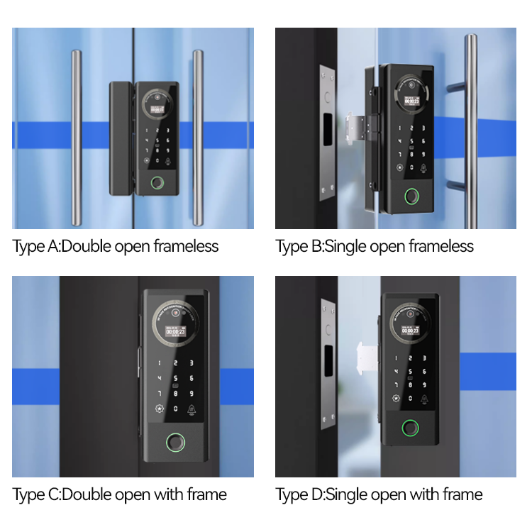 TTLock glass door lock with camera and face unlock TA-GL07 – view 4
