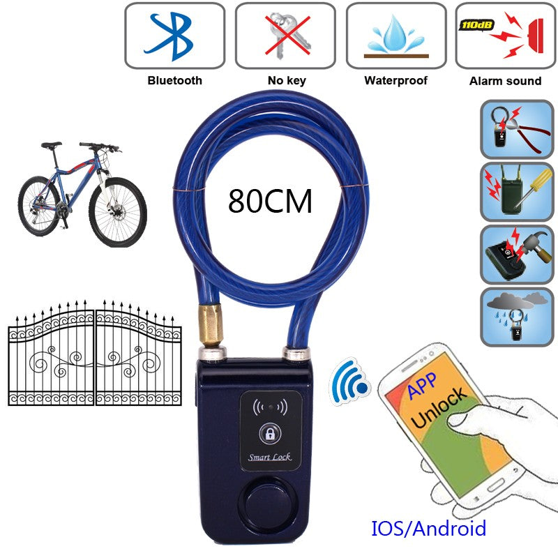 Bluetooth Smart Cable Padlock for Bicycle, Gate