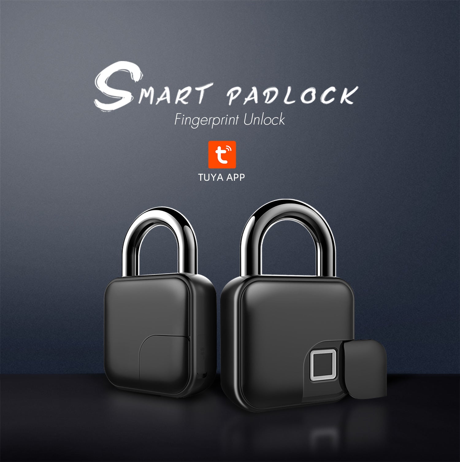 Smart Fingerprint Padlock Bluetooth Dorm Anti-theft Lock Remote