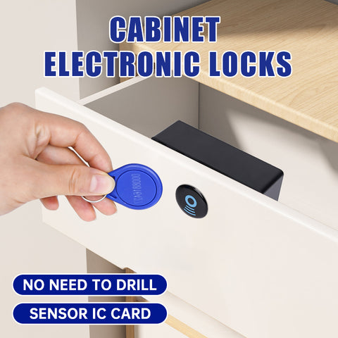 Smart Drawer Lock: No Drill Smart Cabinet Door Lock with Fingerprint and Password Security"